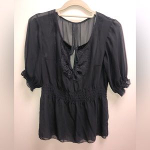 Guess Sheer Black top